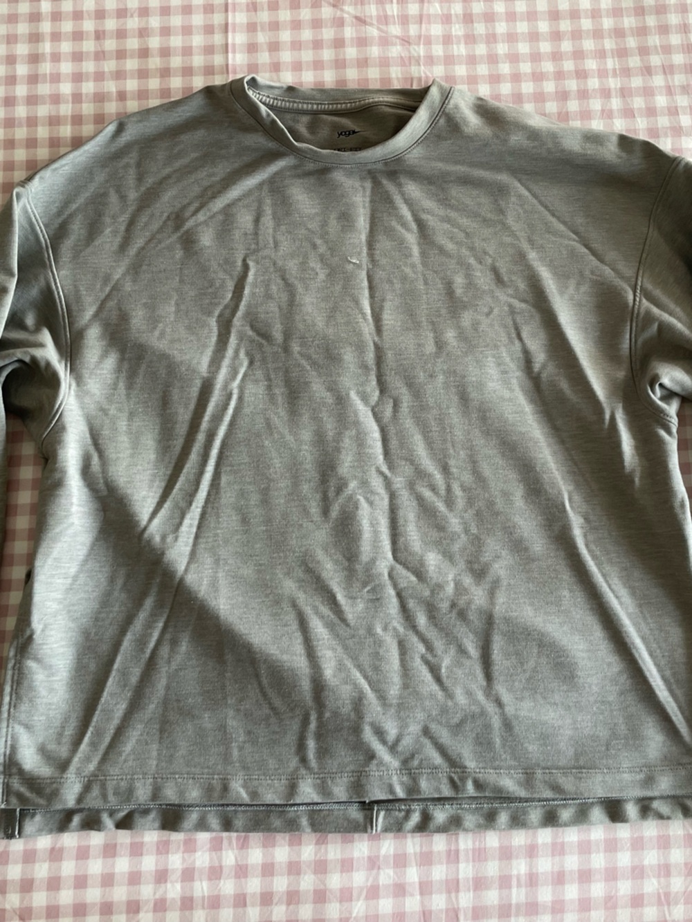 [Nike] NWOT Gray Yoga Long Sleeve High/Hi Low Dri-Fit Shirt